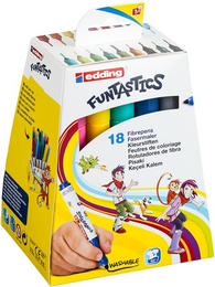 Edding 14 Funtastics Kalın Uçlu Keçeli Kalem 18 Renk - Thumbnail