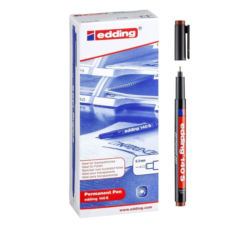 Edding 140 S Çok Amaçlı Permanent Kalem (asetat Kalemi) Kahverengi 10