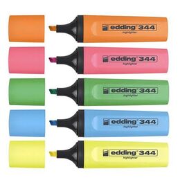 Edding 344 Highlighter Fosforlu İşaretleme Kalemi Seti 5 Renk