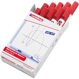 Edding 360 XL Whiteboard Marker Doldurulabilir Yazı Tahtası Kalemi 10'lu Kutu Kırmızı
