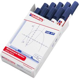 Edding 360 XL Whiteboard Marker Doldurulabilir Yazı Tahtası Kalemi 10'lu Kutu Mavi