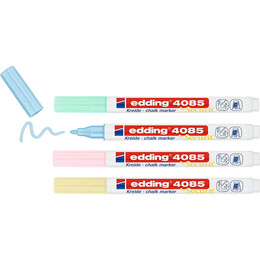 Edding 4085 Sıvı Tebeşir Kalemi Seti 4 Renk Blister PASTEL - 1