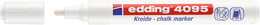 Edding 4095 Kara Tahta ve Cam için Likit Tebeşir Kalemi 3 mm Yuvarlak Uç BEYAZ - 1