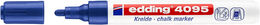 Edding 4095 Kara Tahta ve Cam için Likit Tebeşir Kalemi 3 mm Yuvarlak Uç MAVİ - 1