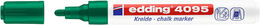 Edding 4095 Kara Tahta ve Cam için Likit Tebeşir Kalemi 3 mm Yuvarlak Uç YEŞİL - 1