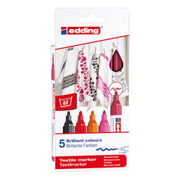 Edding 4500 Kumaş Tekstil Boyama Kalemi Seti 5 Renk WARM - 1