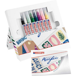 Edding Akrilik Boyama Markörü Seti Marker Easy Start Set Nordic 8 Mix Kalem - 2