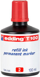 Edding T100 Permanent Marker Mürekkebi 100 ml. KIRMIZI