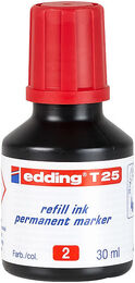 Edding T25 Permanent Marker Mürekkebi 30 ml. KIRMIZI