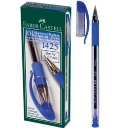 Faber Castell 1425 İğne Uçlu Tükenmez Kalem 10'lu Kutu MAVİ