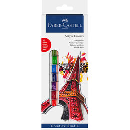 Faber Castell Akrilik Boya Seti 12 Renk x 12 ml.