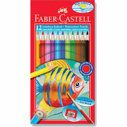 Faber Castell Aquarell Kuru Sulu Boya Kalemi Seti 12 Renk Karton Kutu