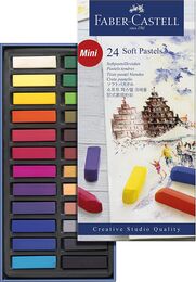 Faber Castell Creative Studio Toz (Soft) Pastel Boya Seti 24 Renk Yarım Boy (Mini)