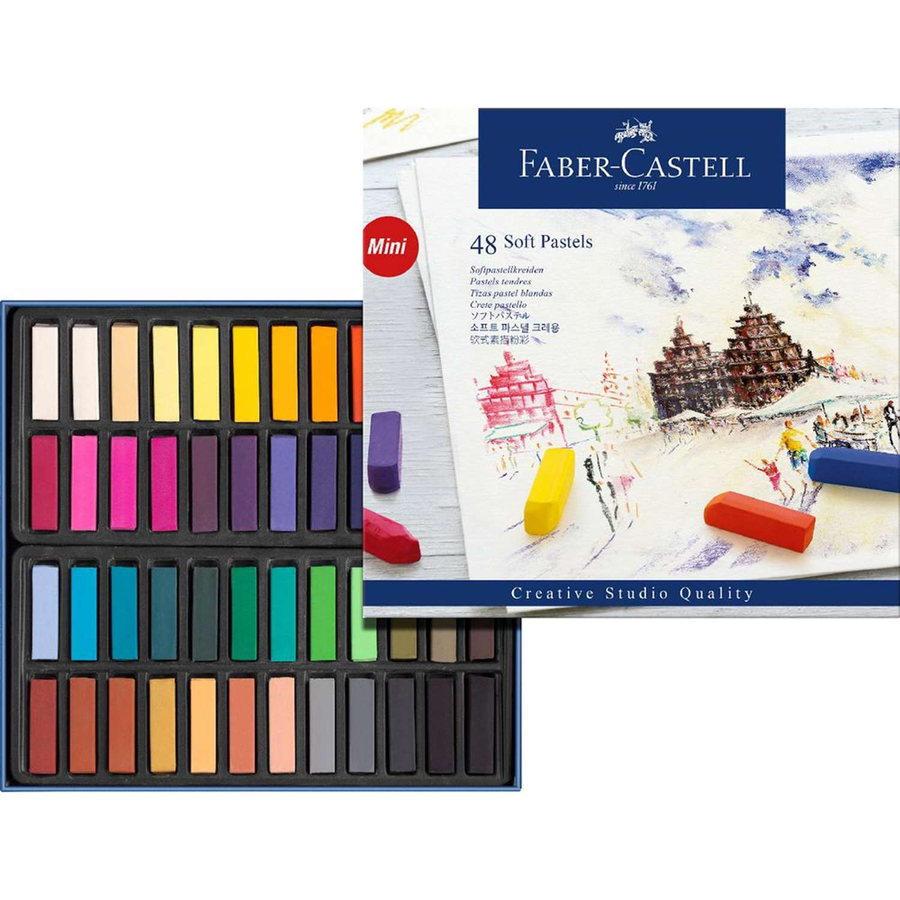 Faber Castell Creative Studio Toz (soft) Pastel Boya Seti 48 Renk Yarım Boy (mini)