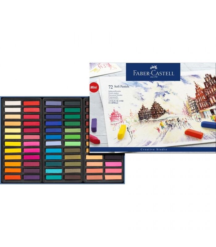 Faber Castell Creative Studio Toz (soft) Pastel Boya Seti 72 Renk Yarım Boy (mini)