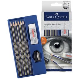 Faber Castell Dereceli Kalem Karakalem Eskiz Çizim Seti 8 Parça