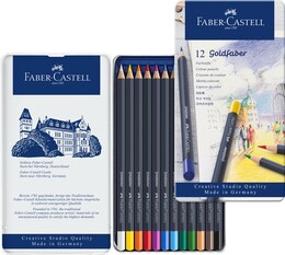 Faber Castell Goldfaber Kuru Boya Kalemi Seti 12 Renk - Thumbnail