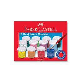 Faber Castell Guaj Boya 12 Renk x 15 ml. Şişe