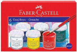 Faber Castell Guaj Boya 6 Renk x 15 ml. Şişe