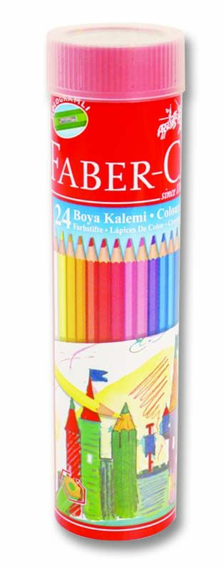 Faber Castell Kuru Boya 24 Renk Metal Tüpte