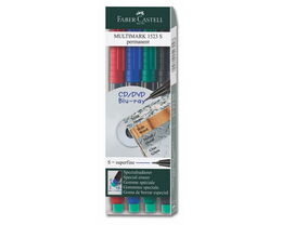 Faber Castell Multimark 1523 Permanent Asetat Kalemi 0.4 mm (S) 4 RENK SET