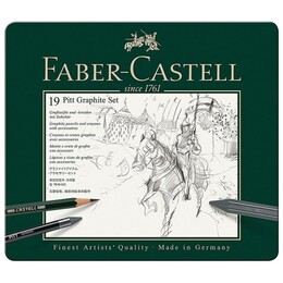 Faber Castell Pitt Graphite Karakalem Eskiz Çizim Seti 19 Parça - Thumbnail