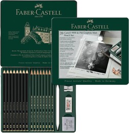 Faber Castell Pitt Graphite Matt Dereceli Kalem Eskiz Çizim Seti 20'li - 1