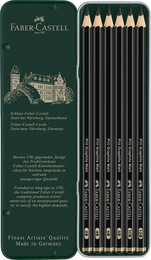 Faber Castell Pitt Graphite Matt Dereceli Kalem Eskiz Çizim Seti 6'lı - Thumbnail
