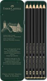 Faber Castell Pitt Graphite Matt Dereceli Kalem Eskiz Çizim Seti 6'lı