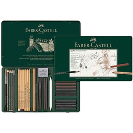 Faber Castell Pitt Monochrome Karakalem Eskiz Çizim Seti 33 Parça - Thumbnail