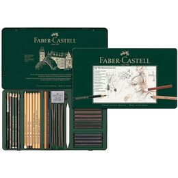 Faber Castell Pitt Monochrome Karakalem Eskiz Çizim Seti 33 Parça