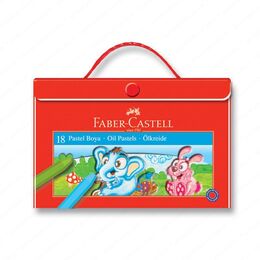 Faber Castell Plastik Çantalı Tutuculu Pastel Boya 18 Renk