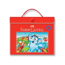 Faber Castell Plastik Çantalı Tutuculu Pastel Boya 24 Renk