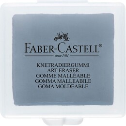 Faber Castell Plastik Kutulu Gri Hamur Silgi - Thumbnail