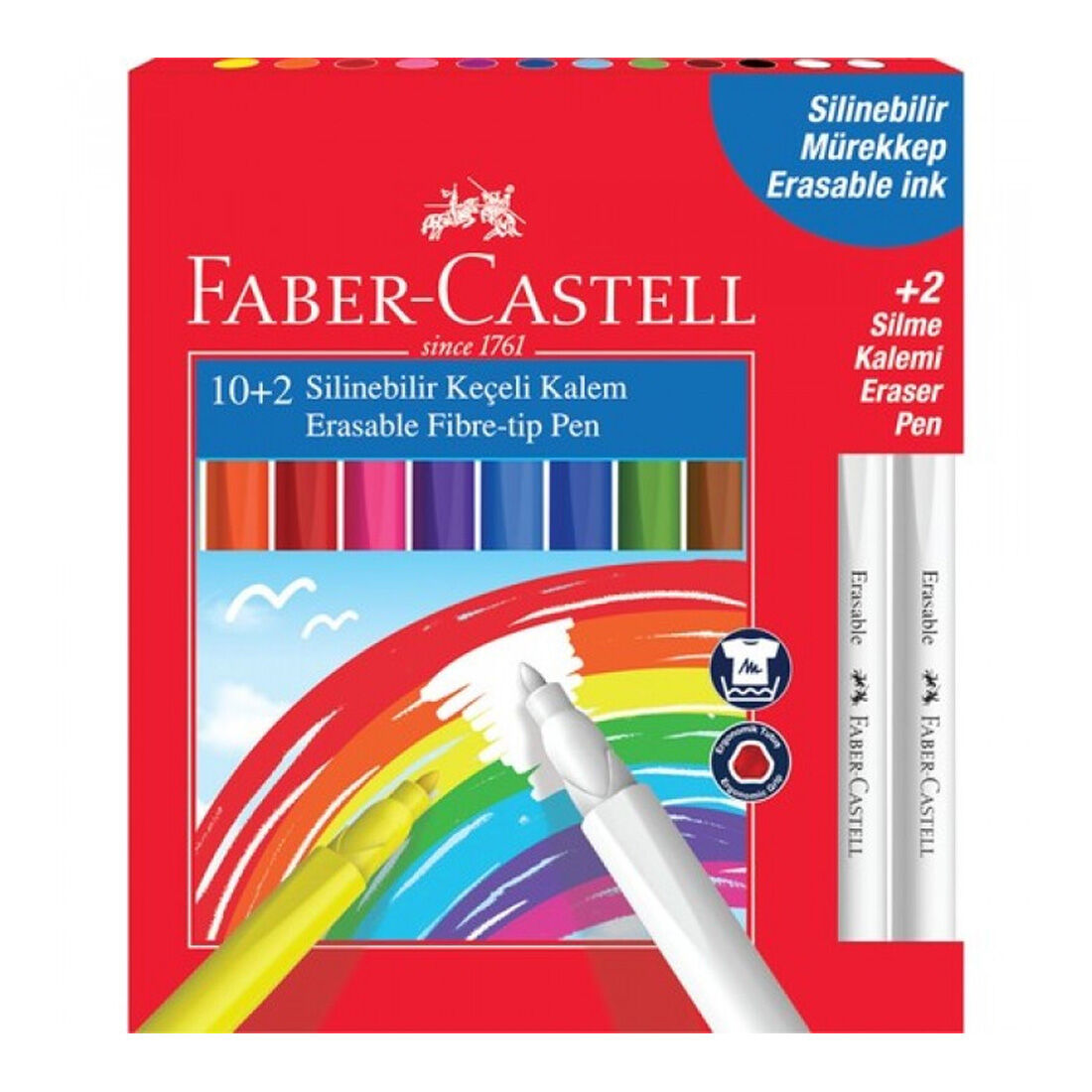 Faber Castell Silinebilir Keçeli Kalem 10+2 Renk