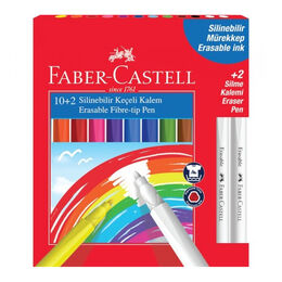 Faber Castell Silinebilir Keçeli Kalem 10+2 Renk - 1
