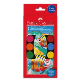 Faber Castell Sulu Boya 21 Renk Büyük Tablet - 1