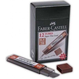 Faber Castell Super Fine Min Mekanik Kurşun Kalem Ucu 0.5 mm 2B 12'li Kutu - 1