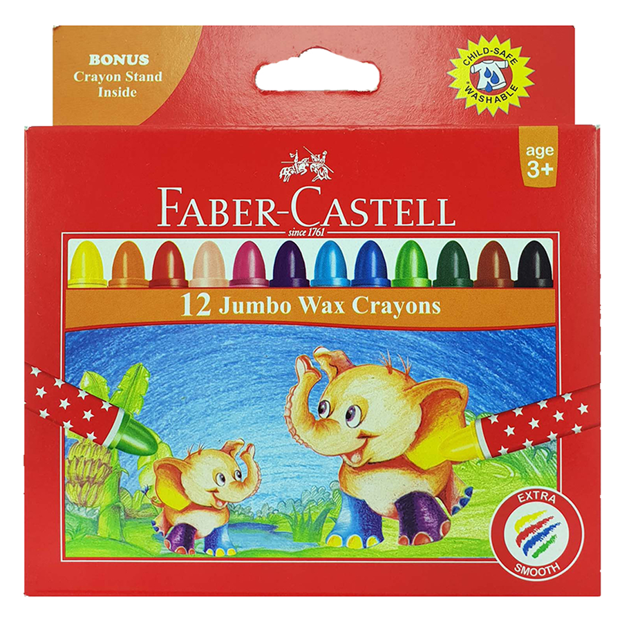 Faber Castell Süper Yıkanabilir Mum Boya 12 Renk