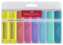 Faber Castell Textliner 1546 Fosforlu Kalem Seti 8 Renk Pastel Renkler