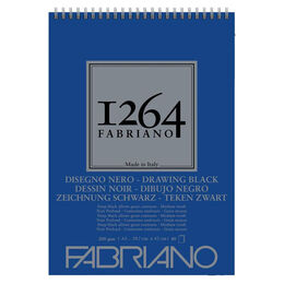 Fabriano 1264 Drawing Black Üstten Spiralli Eskiz Çizim Defteri Siyah Yapraklı 200 gr. A3 40 yaprak