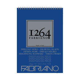 Fabriano 1264 Drawing Black Üstten Spiralli Eskiz Çizim Defteri Siyah Yapraklı 200 gr. A5 20 yaprak