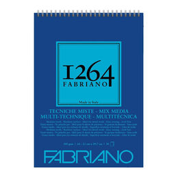 Fabriano 1264 Mix Media Üstten Spiralli Çok Amaçlı Eskiz Çizim Defteri 300 gr. A4 30 yaprak