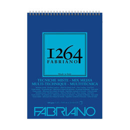 Fabriano 1264 Mix Media Üstten Spiralli Çok Amaçlı Eskiz Çizim Defteri 300 gr. A5 15 yaprak