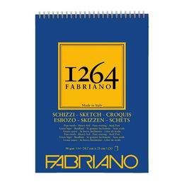 Fabriano 1264 Sketch Paper Üstten Spiralli Eskiz Çizim Defteri 90 gr. A4 120 yaprak - 1