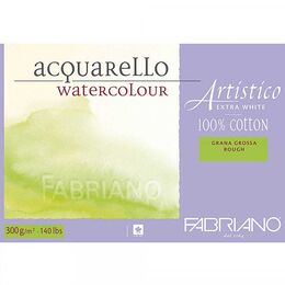 Fabriano Artistico Extra White Sulu Boya Defteri Blok Rough - Kalın Doku 300 gr. 26x36 cm. 12 yaprak