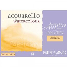 Fabriano Artistico Extra White Sulu Boya Defteri Soğuk Baskı - Orta Doku 300 gr. 18x26 cm. 12 yaprak