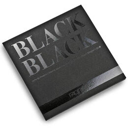 Fabriano Black Black Çok Amaçlı Pürüzsüz Yüzeyli Siyah Yapraklı Çizim Defteri Blok 300 gr. 20x20 cm. 20 yaprak