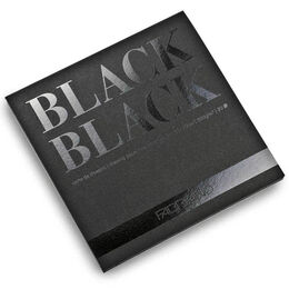 Fabriano Black Black Çok Amaçlı Pürüzsüz Yüzeyli Siyah Yapraklı Çizim Defteri Blok 300 gr. 20x20 cm. 20 yaprak - 1