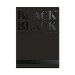 Fabriano Black Black Çok Amaçlı Pürüzsüz Yüzeyli Siyah Yapraklı Çizim Defteri Blok 300 gr. 24x32 cm. 20 yaprak